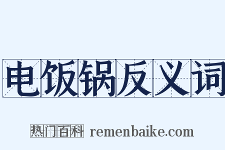 电饭锅反义词是什么意思的图片